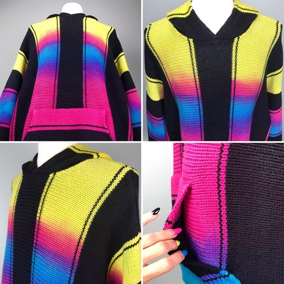 Amiri Rainbow Wide Stripe Baja Cotton Sweater - Picture 6 of 8